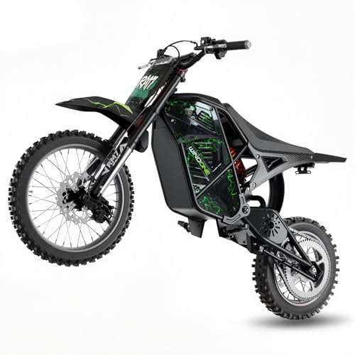 Image of Windone RM7 Electric Dirt Bike for Teens & Adults, 48V 22.5Ah, 37MPH & 45-Mile Electric Motorcycle, 2200W Ebike, 14 inch /12 inch Off-Road Tire E-Bike, Dual Hydraulic Brakes, Full Suspension, Fit Age 13+
