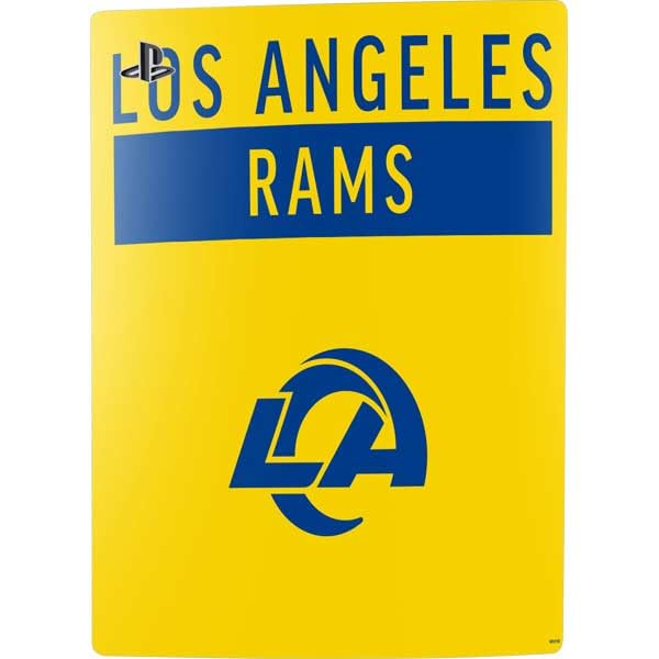 Skinit Decal Gaming Skin Compatible with PS5 Digital Edition Bundle - Officially Licensed NFL Los Angeles Rams White Performance Series Design