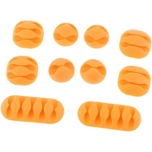 Cables Management Clips 10 Sets Orange