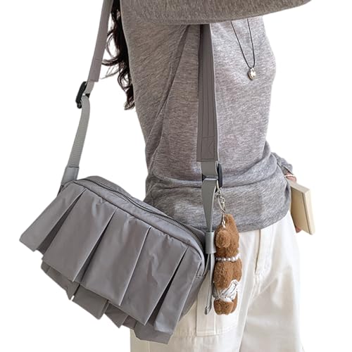 Sac à bandoulière nylon Morain : texture plissée imperméable et grand confort au quotidien.