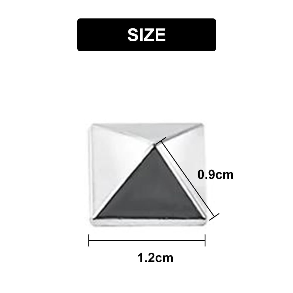 Tokaneit Cuscinetti per Lo Snowboard 18 Pezzi Argento Autoadesivo Piedini per Snowboard a Forma di Piramide,Antiscivolo per Sci Invernali,Tappetino Autoadesivo per Sci,Metallo Stomp Pad