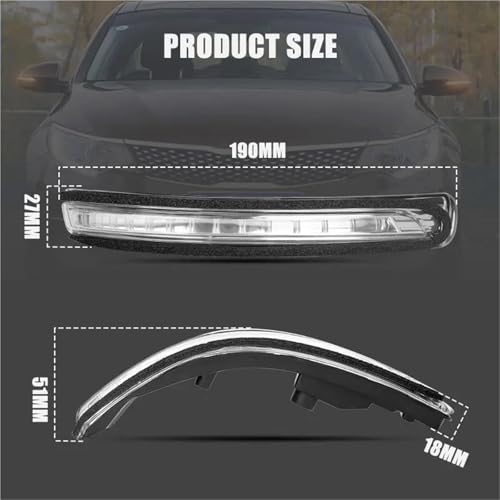Luz de señal de giro para KIA Rio 2012-2017 LED ámbar 3