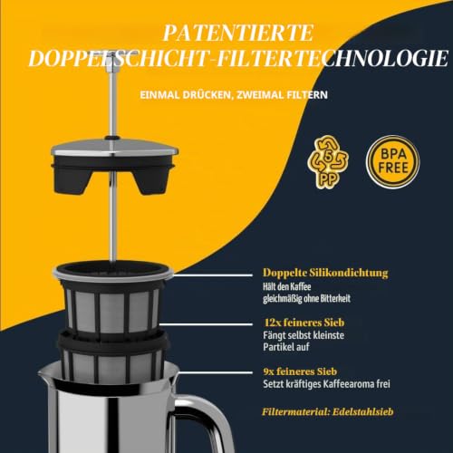 Foto von ESPRO P7 French Press, doppelwandig isoliert, Edelstahl, 530 ml, poliert