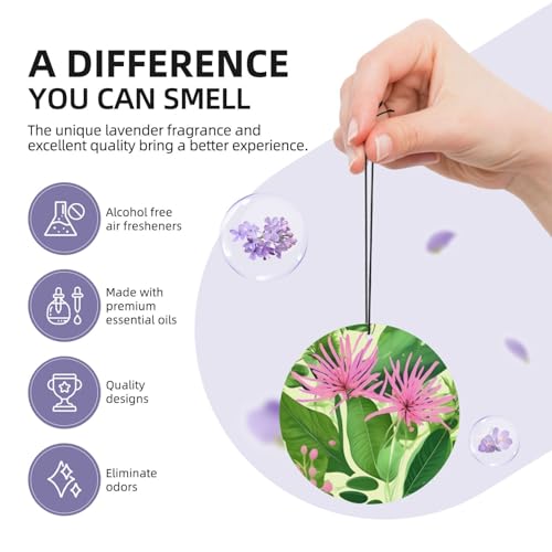 Hojas aromáticas para auto con flores y fragancia lavanda miniatura 5