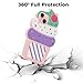 Dumkery Cute Ice Cream iPhone 15 Case, Cupcakes 3D Funny Cartoon Soft Silicone Shockproof Cases Cover Skin for Kids Girls Women Children