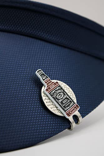 Image of Golf Ball Marker + Magnetic Hat Clip, Unique Golf Gift, Premium Quality, The for Your Favorite Golfer, Golf Accessories for Any Occasions (Whiskey Bottle)