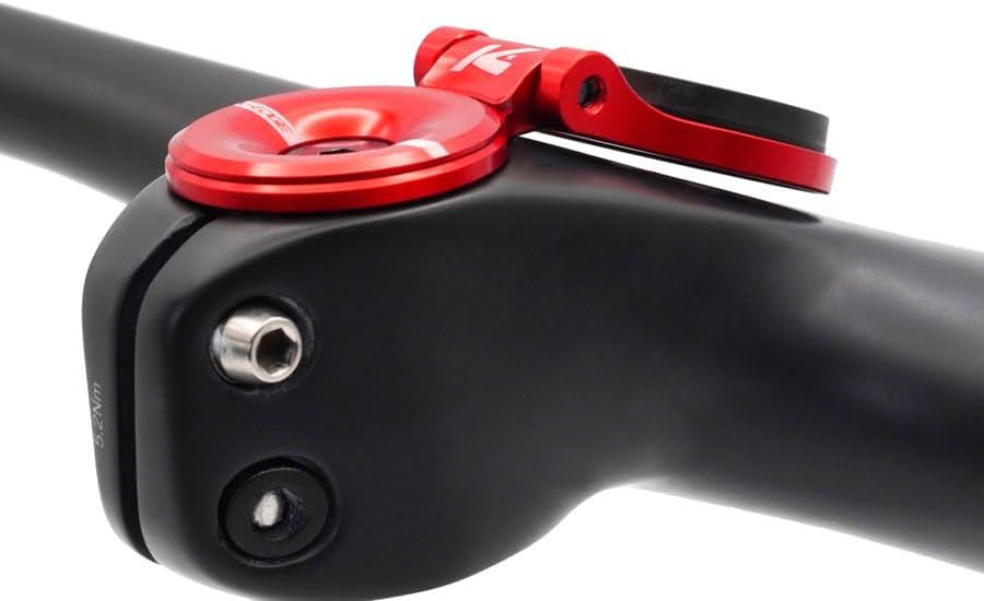 K-Edge Race Stem Mount with Cap - CNC Machined 6016-T6 Aluminum, Lightweight, Versatile Bike Computer Mount, Compatible with Carbon Mountain Bike Cockpits