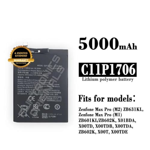 Image of C11P1706 Battery for Asus Zenfone Max Pro M1 / M2 / ZB601KL /ZB602KL /ZB630KL /ZB631KL X00TD X01B Battery with 6 Month Warranty**** (P59)