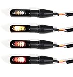 WTMT 3in1 Blinker-Rücklicht-Bremslicht LED Mini Micro Alu Schwarz getönt ECE Chopper