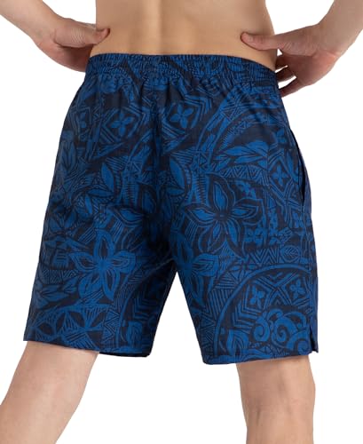 Image of Speedo Men's 4 Way Flex Essential Printed Watershorts with Side Pockets | Water Repellent | Internal Drawcord | Wide Waistband Swimming Trunks