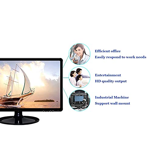Image of Ultra-Thin Wide Monitor 16-inch Portable Computer Monitor Full Hd 1080p Led LCD External Monitor with Hdmi and Vga Ports-Black