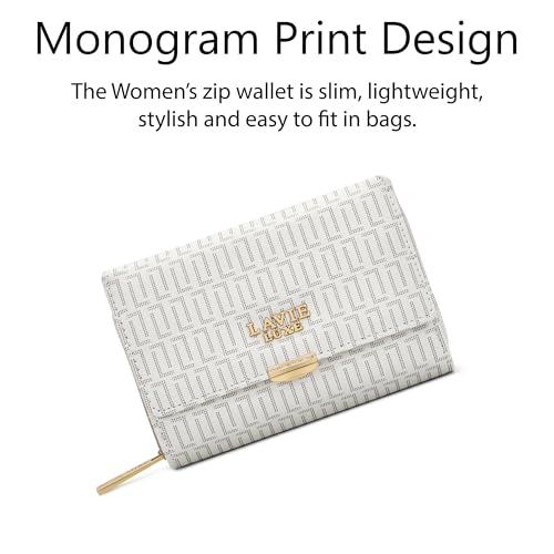 Image of Lavie Luxe Women's Lucie Emboss Medium Trifold Wallet | Gift for Women