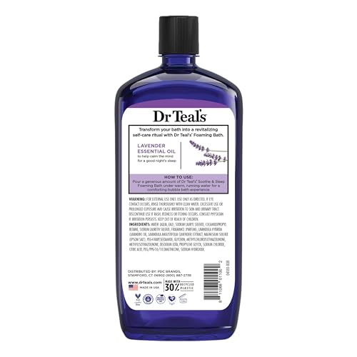 Dr Teal’s Pure Epsom Salt Foaming Bath, Schaumbad für Beruhigung und Schlaf, mit Lavendel. 1 l.