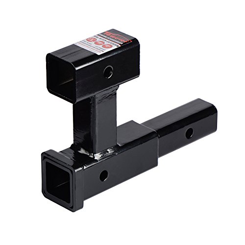 Towever 84194 Trailer Dual Hitch Receiver Adapter Extender for Towing and 4“ Drop/Rise for Bicycle GTW 4,000 lbs