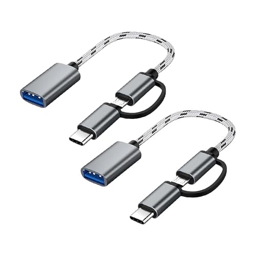 Câble OTG USB 3.0 5 Gbit/s haute vitesse transfert rapide Type C Micro USB gris