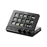 ULANZI D200X Controlador de Streaming con 3 Mandos, Teclado Macro con 14 Teclas LCD Personalizables y Estación de Acoplamiento con Concentrador USB-C 8 en 1 y Salida HDMI 4K para Fotografía y PC