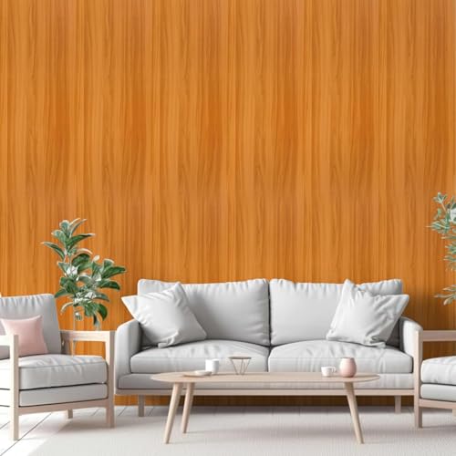 Image of KBR Self-Adhesive Light Wooden Paper Stickers Oil Proof and Waterproof, Kitchen Backsplash Luxurious Living Room Bedroom Furnishings for Interior and Exterior (45 x 500 cm, Pack of 1)