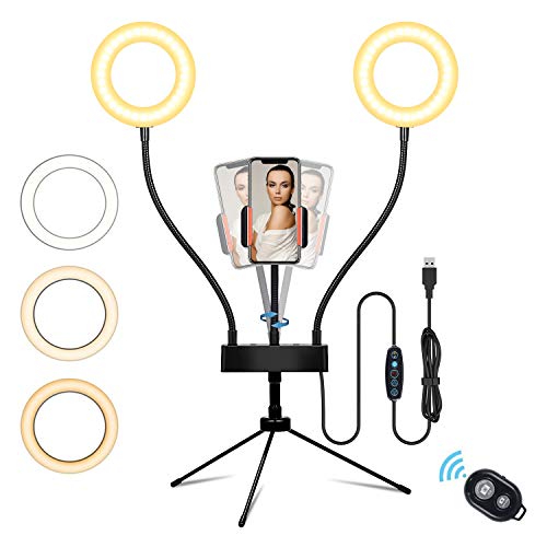 Selfie Ring Light with Tripod Stand and Cell Phone Holder, 5