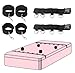 Bondaged Kit Sex Ropes for Queen Size Bed Restraints for Ankles and Wrist Bar Sex Tie Downs Under Mattress for King Bed Straps Adult Play Sexy Gift Sets Kinky Sex Hand Cuff Bracelets for Women Sweater