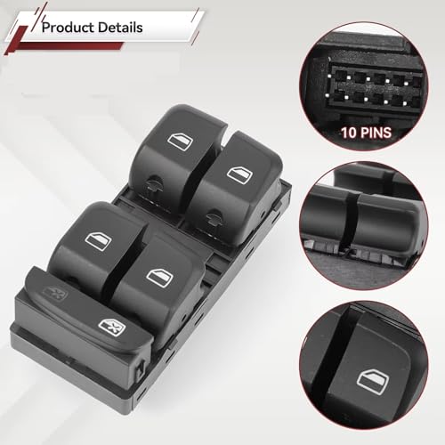 Lève-vitre électrique 8K0959851D Audi A4 B8 bouton de commande - 3