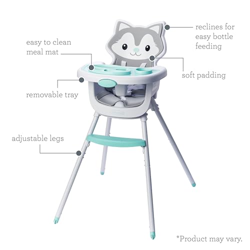 Infantino Grow-with-Me 4-in-1 Convertible High Chair, Husky-Theme, Space-Saving Design, Booster and Toddler Chair, for Infants & Toddlers 3M-36M - Thumbnail 6