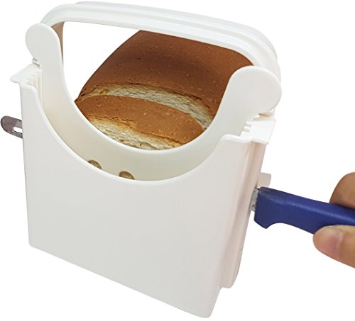 image for Eon Concepts Bread Slicer Guide Cutter for Homemade Bread, Bagel, Sour