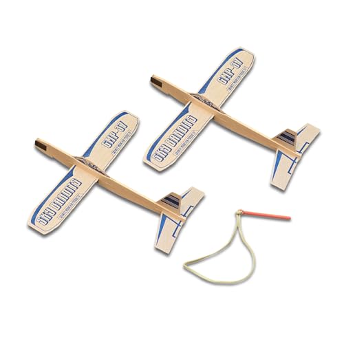 GRANITE MOUNTAIN PRODUCTS Balsa Wood Airplane Kits | Plane Toys Set - 2 Sling Shot Gliders | Pack of...
