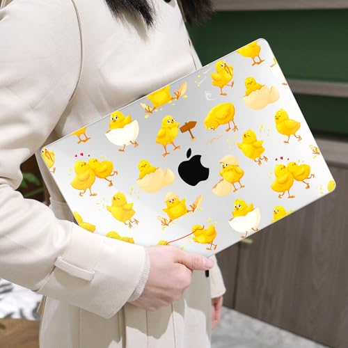Image of MEEgoodo Case for M5 MacBook Pro 16 inch Case 2026 2024 2023 2021 with M5 M4 M3 M2 M1 Pro /Max Chip, Fit Model A3429 /A3428 /A3403 /A3186 /A2991 /A2780 /A2485, Cute Little Chick