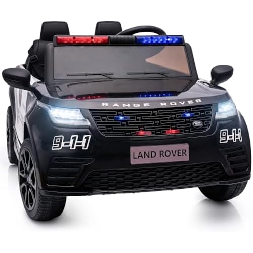 Licensed Land Rover 24V 2 Seater Ride on Police Car for Kids 4-8 w/Remote