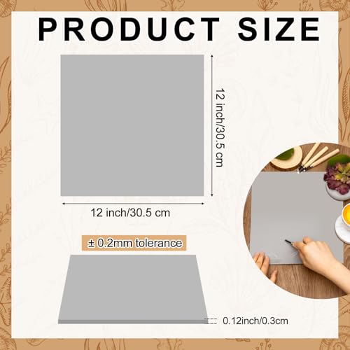 Image of Yeaqee 2 Pcs 12 x 12 Inch Linoleum Block for Printmaking Rubber Carving Block Soft Linocut Blocks Large Linoleum Sheet Lino Plates for Engraving Art Project Artist Studio Supplies DIY Crafts, Gray