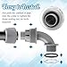 Moicstiy 2Pcs 1 Inch NPT Liquid Tight Connector Nonmetallic 90 Degree Electrical Conduit Connector Fitting, UL Listed PVC Flexible Conduit Fittings