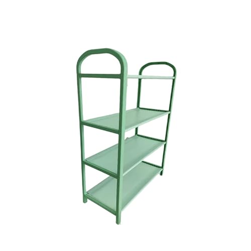 Sapateira Prateleira Multiuso Armário Organizador 4 Andares Com Forro 58cm X 40cm (Verde)