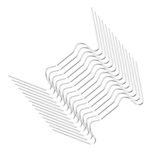 Luxshiny 50 Pezzi Clip di Fissaggio in Acciaio Inox W per Vetri da Serra, Morsetti per Lastre di Vetro Resistenti alla Corrosione, Accessori per Coltivazioni Protette Adatti a Lastre Cave