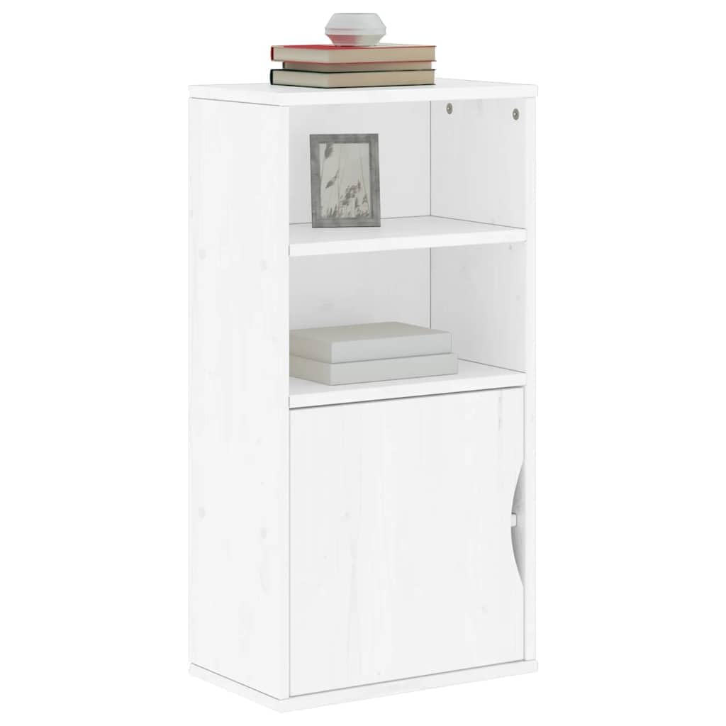 Armoire en bois massif blanc meuble de rangement durable de 79 cm