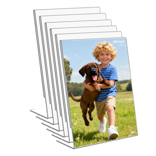 DESONAUT 6 Pack 4x6 Inch Clear Acrylic Self...