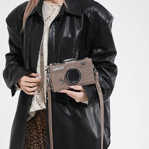 Sac à main forme appareil photo pour un look original sans douleur à l'épaule