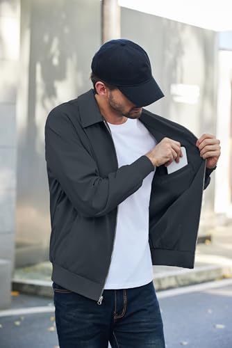 COOFANDY Men's Lightweight Jackets Casual Bomber Windbreaker Zip Up Collared Jacket Golf Windproof Coat4