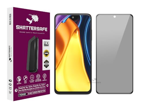 Image of Anti-Spy Privacy Tempered Glass Compatible For Poco M3 Pro 5G [Pack of 1]. 9H Hardness, Anti-Scratch, Edge-to-Edge Protection With Easy Installation Kit & Case Friendly Fit.