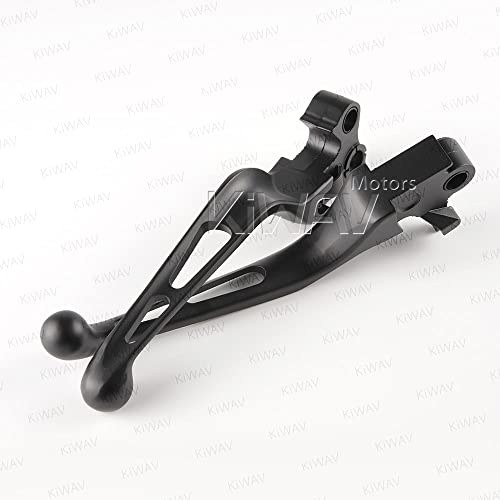 Kiwav Slotted 10201B Black Aluminum Levers Compatible For 96-07 Compatible For Harley Touring , Dyna, Sportster #TOP4
