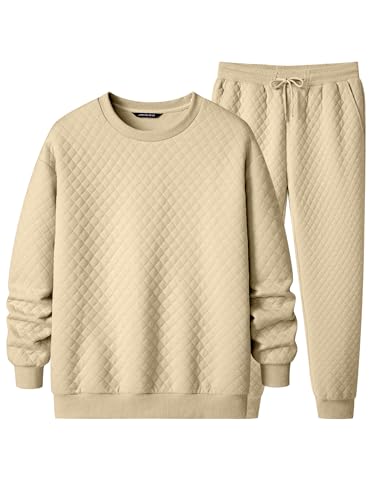JMIERR Men's 2 Piece Casual Outfits Crewneck Sweatshirt Tracksuit & Joggers Sweatpants Sweatsuit Set