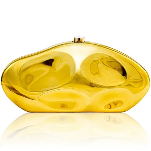 Image of Acrylic Clutch Purse for Women Formal Evening Bag Shell Shape Clutch Handbags with Chain for Party Wedding Prom