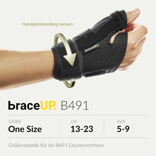 BraceUP Daumenschiene, Stützung, Bandage mit Schienen für Arthritis, Karpaltunnel und Verstauchungen – Ansicht 6