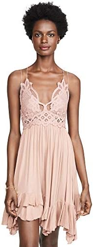 Free People Women's Adella Slip Dress, Rose, Pink, L