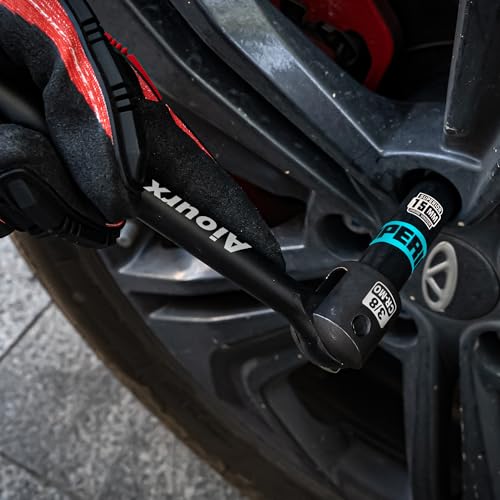 Image of 3 /8 inch Drive 17.5 Inch Breaker Bar, Heavy Duty Head, Premium Chromium-Molybdenum Steel, Laser Etched Marking, for Grip and Break Loose Tight Bolts, Nuts