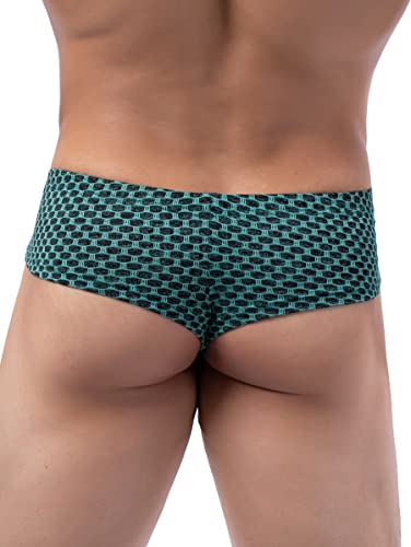 iKingsky Men's Sexy Cheeky Boxer Briefs Mini Cheek Thong Underwear Sporty Pouch T-back Under Panties for Men3