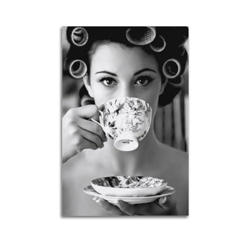 Toile féministe déco murale vintage noir et blanc salon moderne 60x90