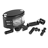 Motoforti 1 Set Universal Motorcycle Front Brake Clutch Fluid Reservoir Tank Oil Cup Black