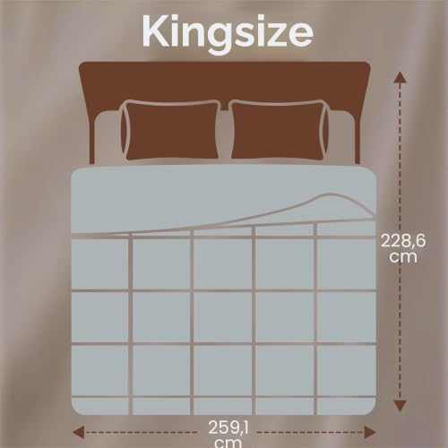 Utopia Bedding Bettdecke, King Size, Bettdecken-Einlage, Hellgrau, 90 x 102 – Ansicht 2