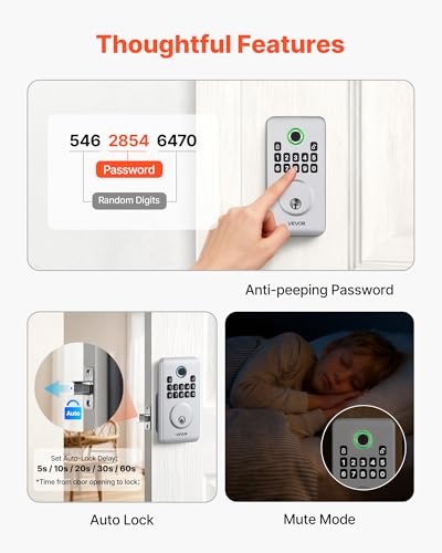 Serrure de porte à empreintes digitales électronique avec code unique - 6