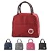 Yumsur Sac Isotherme Repas Bureau Lunch Bag Sac à déjeuner Fraîcheur Sac de Transport Repas Pique-Nique Sac de Poche Toile Imperméable isolé pour Femme, Homme,École et Bureau Filles Enfants (Rouge)